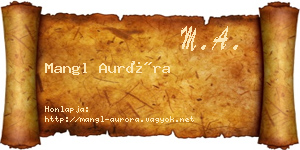 Mangl Auróra névjegykártya